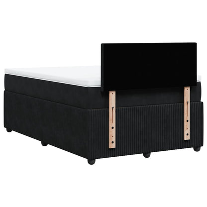 Boxspring met matras fluweel zwart 120x190 cm