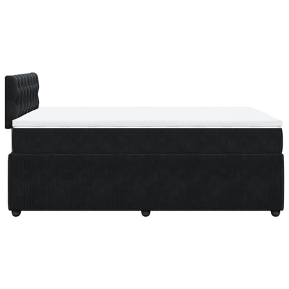 Boxspring met matras fluweel zwart 120x190 cm