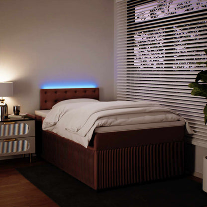 Boxspring met matras fluweel roze 120x190 cm