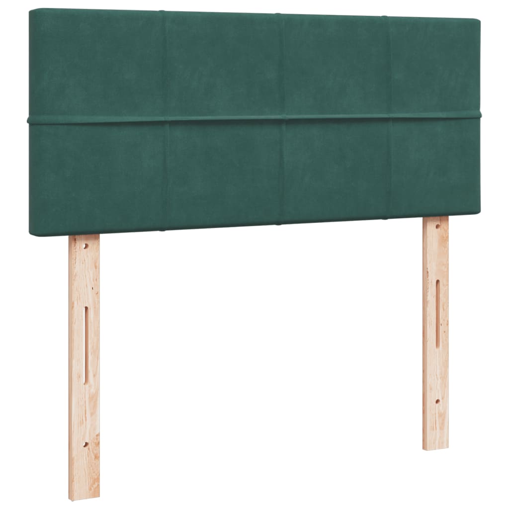 Boxspring met matras fluweel donkergroen 120x200 cm