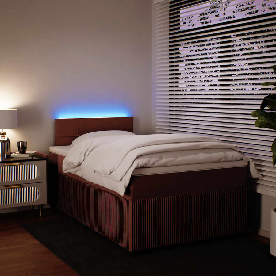Boxspring met matras fluweel roze 120x200 cm