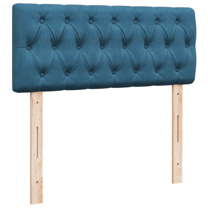 Boxspring met matras fluweel blauw 120x200 cm