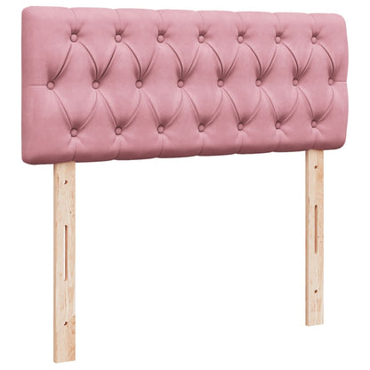 Boxspring met matras fluweel roze 120x200 cm