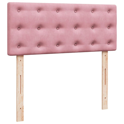 Boxspring met matras fluweel roze 120x200 cm