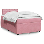 Boxspring met matras 120x200 cm roze fluweel