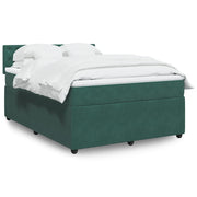 Boxspring met matras 140x200 cm donkergroen fluweel