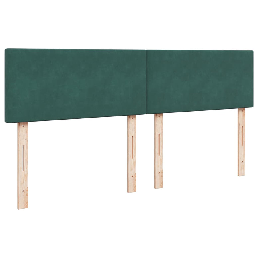 Boxspring met matras fluweel donkergroen 180x200 cm