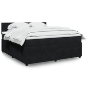 Boxspring met matras 180x200 cm zwart fluweel