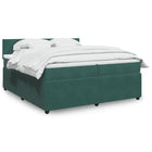 Boxspring met matras 200x200 cm donkergroen fluweel