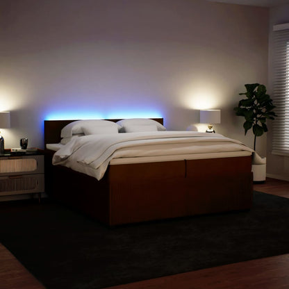 Boxspring met matras fluweel roze 200x200 cm