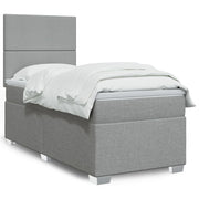 Boxspring met matras 80x200 cm lichtgrijs