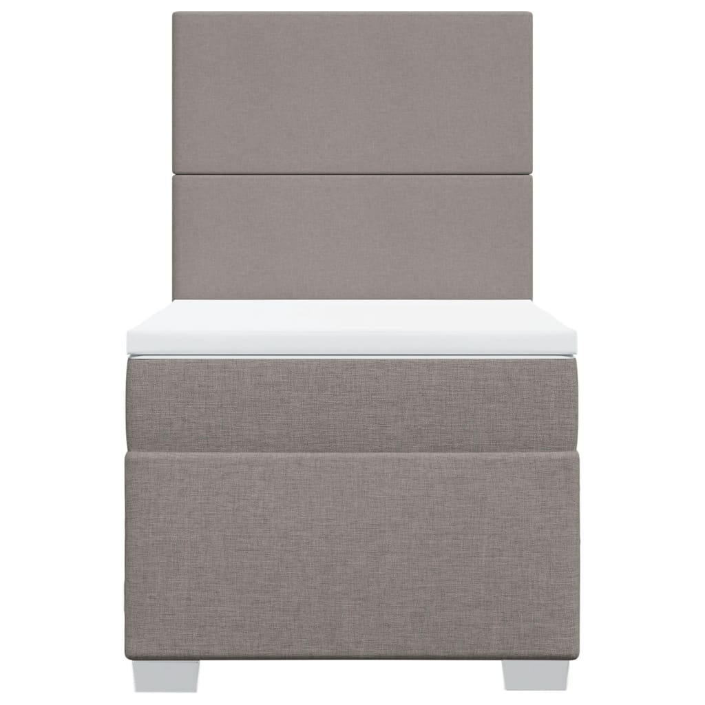 Boxspring met matras stof taupe 80x200 cm