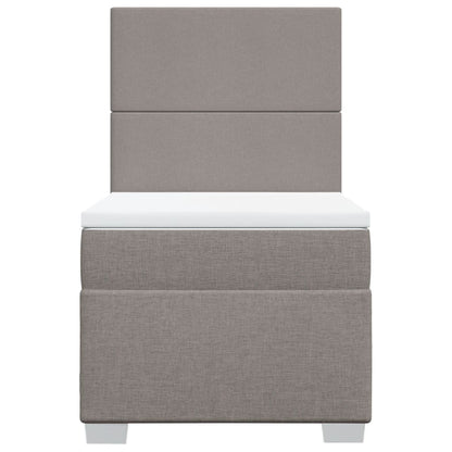 Boxspring met matras stof taupe 80x200 cm