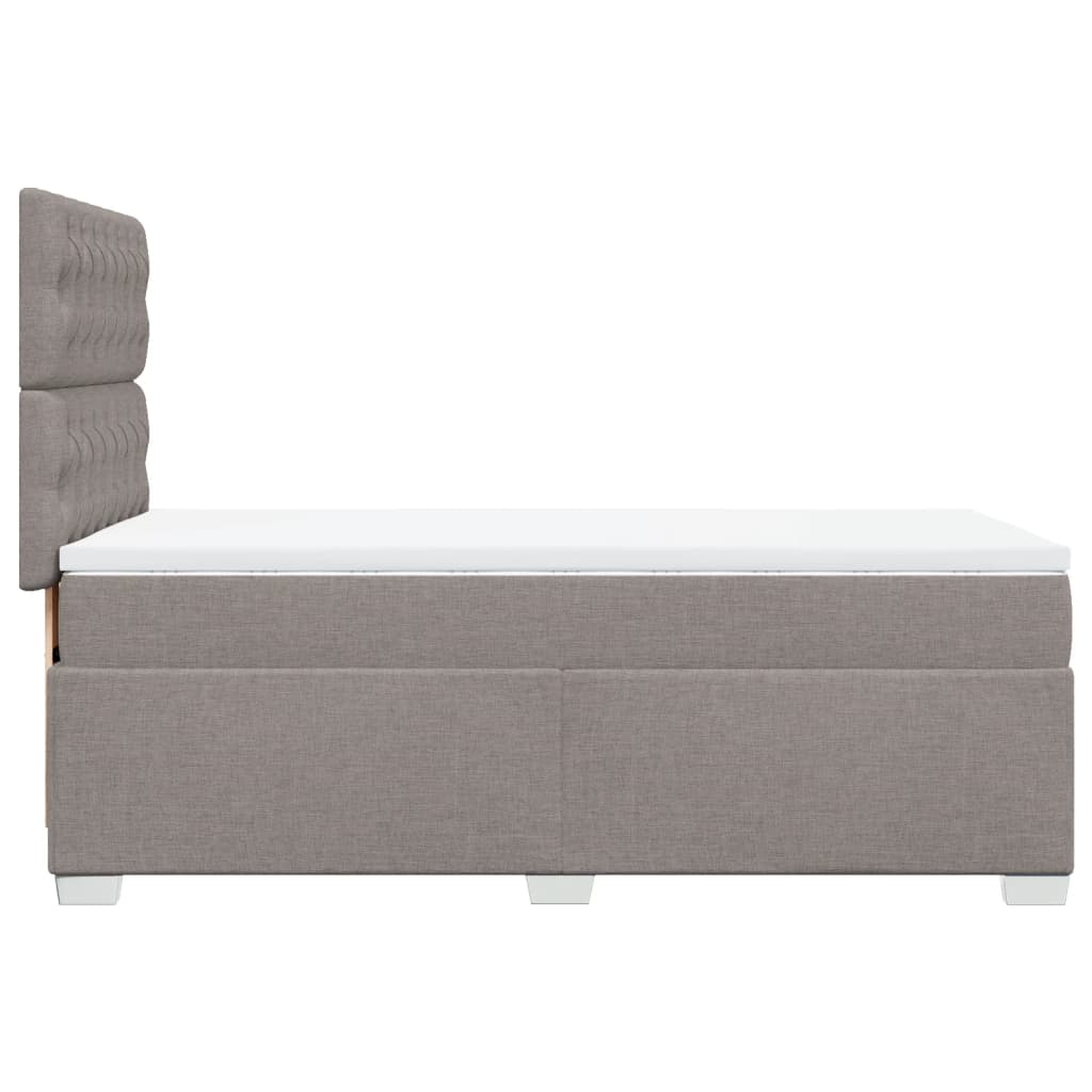 Boxspring met matras stof taupe 80x200 cm