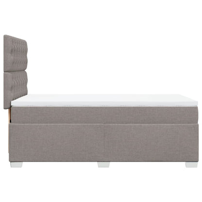 Boxspring met matras stof taupe 80x200 cm
