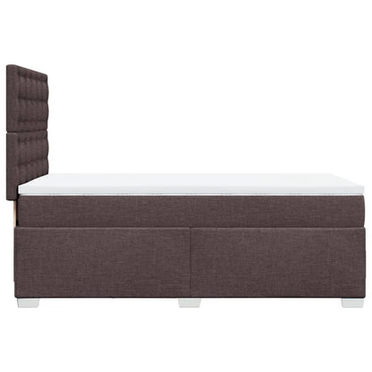 Boxspring met matras stof donkerbruin 80x200 cm