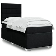 Boxspring met matras zwart 90x190 cm