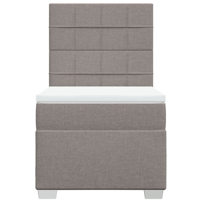 Boxspring met matras stof taupe 90x200 cm