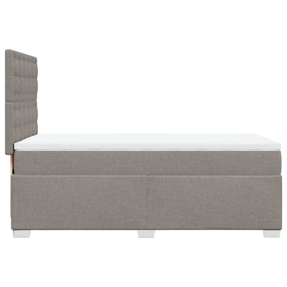Boxspring met matras stof taupe 90x200 cm