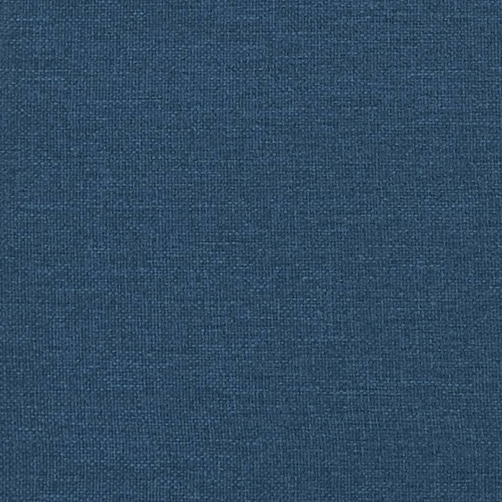 Boxspring met matras stof blauw 90x200 cm