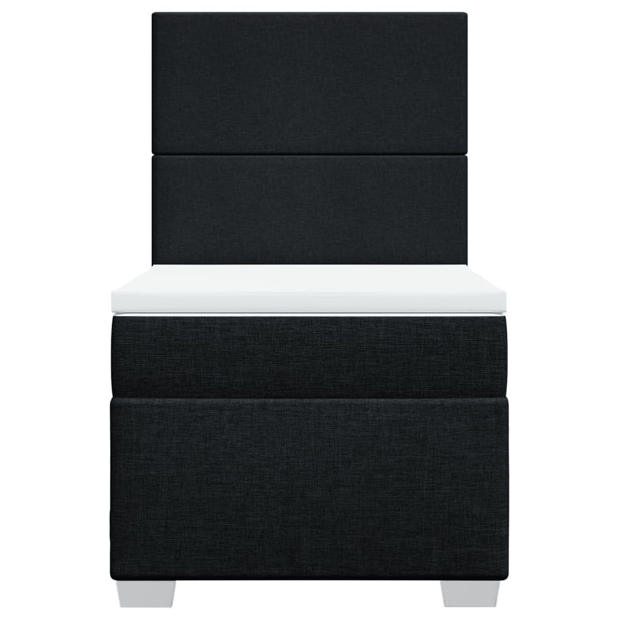 Boxspring met matras stof zwart 100x200 cm