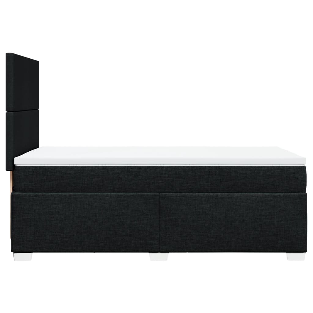 Boxspring met matras stof zwart 100x200 cm