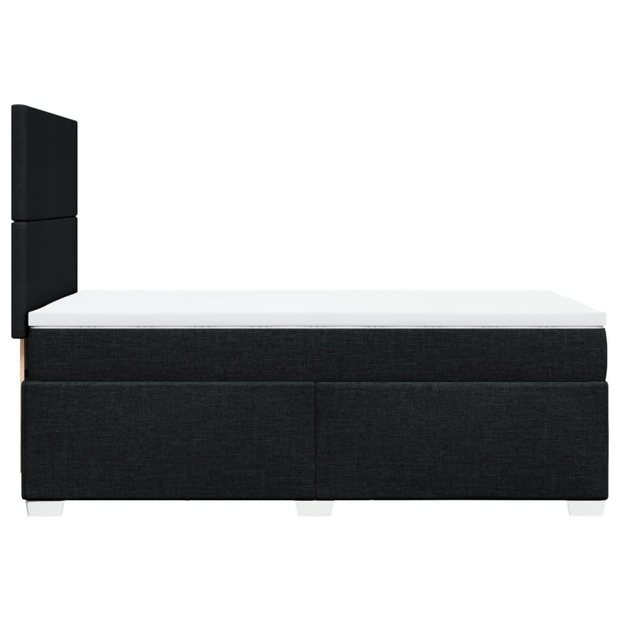 Boxspring met matras stof zwart 100x200 cm