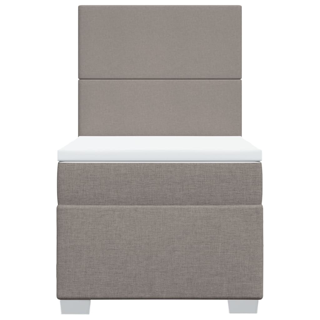Boxspring met matras stof taupe 100x200 cm