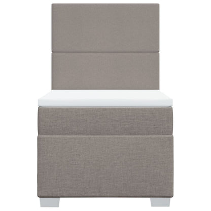 Boxspring met matras stof taupe 100x200 cm