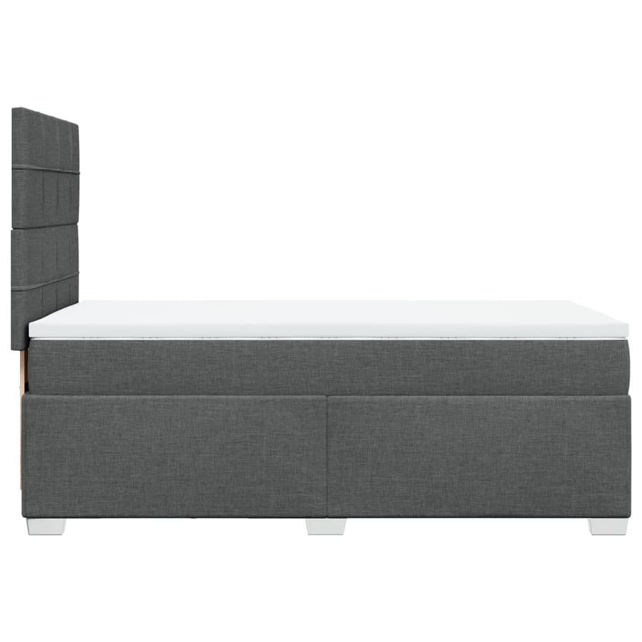 Boxspring met matras stof donkergrijs 100x200 cm