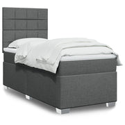 Boxspring 100x200 cm donkergrijs met matras