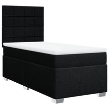 Boxspring met matras stof zwart 100x200 cm
