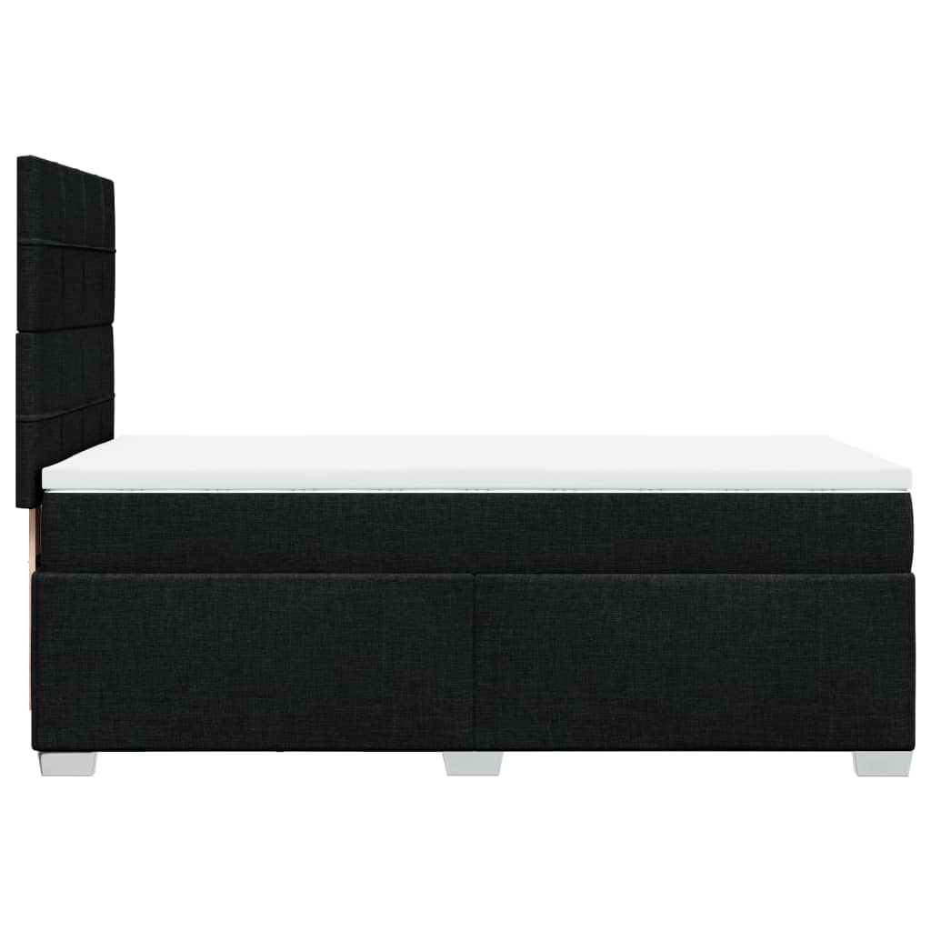 Boxspring met matras stof zwart 100x200 cm