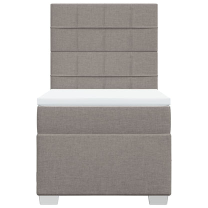 Boxspring met matras stof taupe 100x200 cm