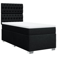 Boxspring met matras stof zwart 100x200 cm