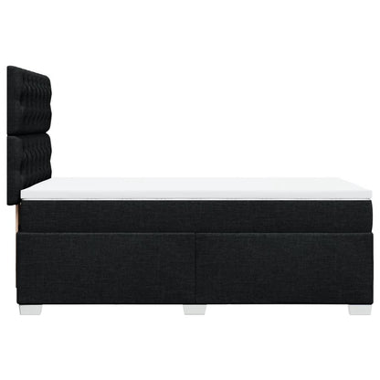 Boxspring met matras stof zwart 100x200 cm