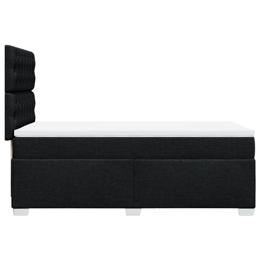 Boxspring met matras stof zwart 100x200 cm