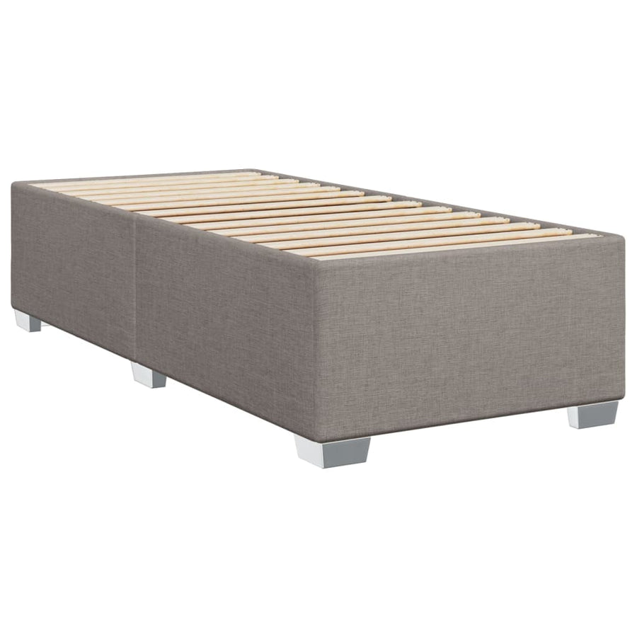 Boxspring met matras stof taupe 100x200 cm