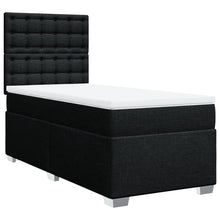 Boxspring met matras stof zwart 100x200 cm