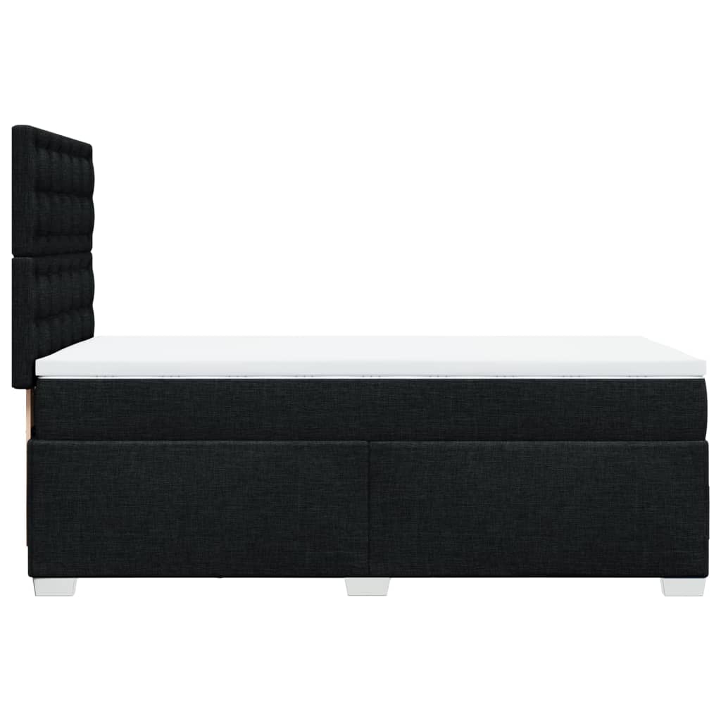 Boxspring met matras stof zwart 100x200 cm