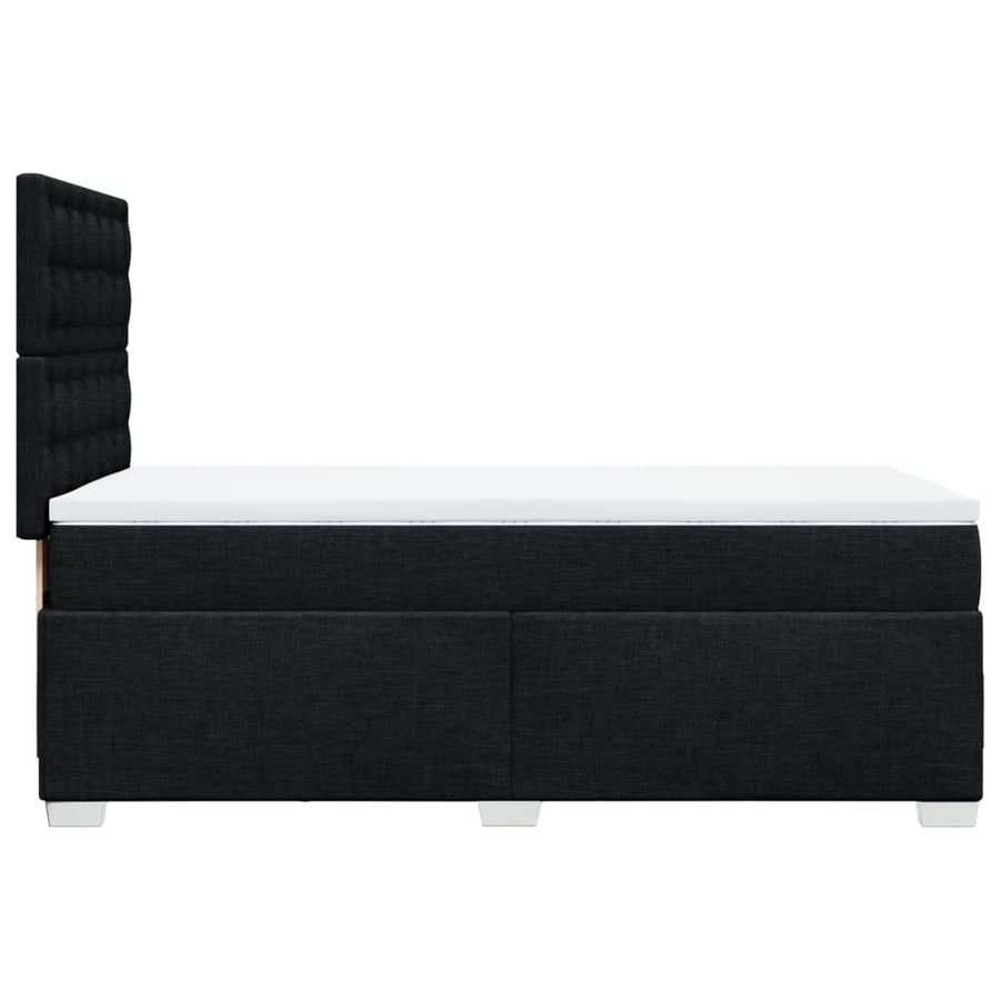 Boxspring met matras stof zwart 100x200 cm