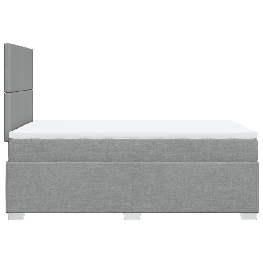 Boxspring met matras stof lichtgrijs 120x190 cm