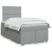 Boxspring met matras 120x190 cm lichtgrijs