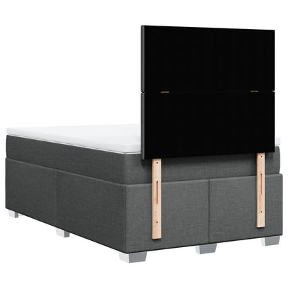 Boxspring met matras stof donkergrijs 120x190 cm