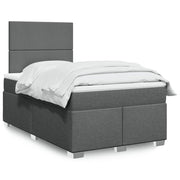 Boxspring met matras 120x190 cm donkergrijs