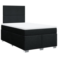 Boxspring met matras stof zwart 120x190 cm