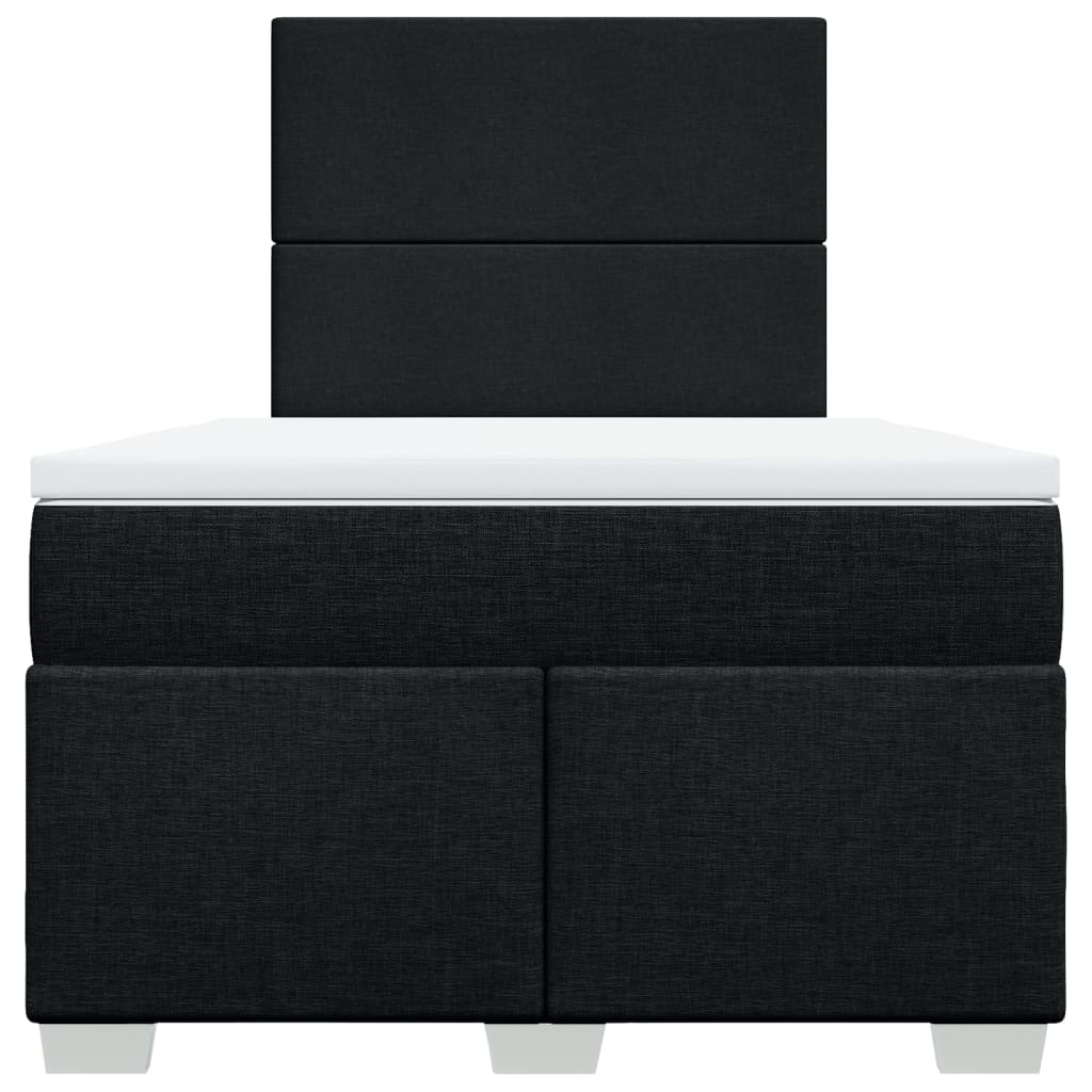 Boxspring met matras stof zwart 120x190 cm