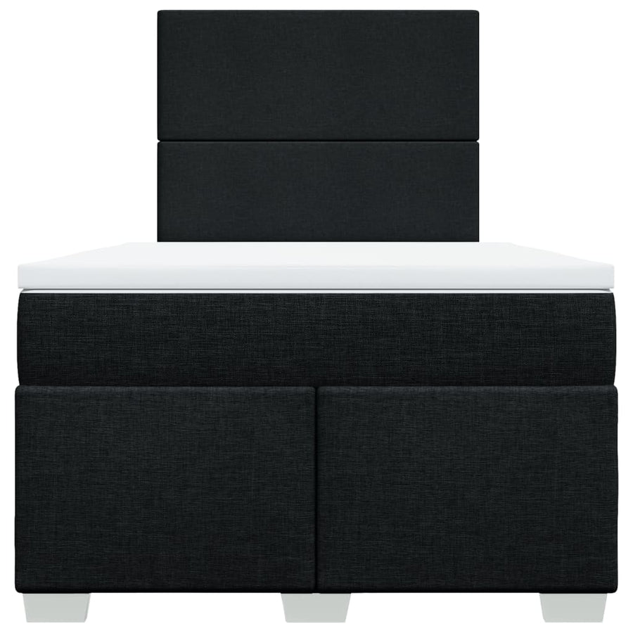 Boxspring met matras stof zwart 120x190 cm