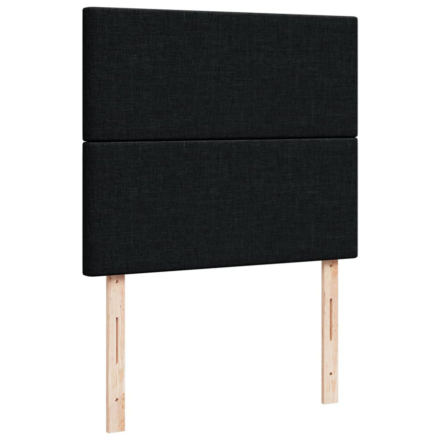 Boxspring met matras stof zwart 120x190 cm
