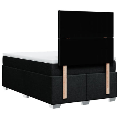 Boxspring met matras stof zwart 120x190 cm